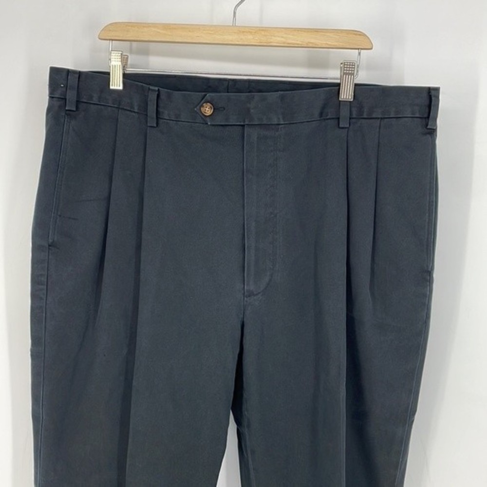 JOS. A BANK pleated front cotton chino trouser pants black size 40 x 30 men's - Picture 6 of 7